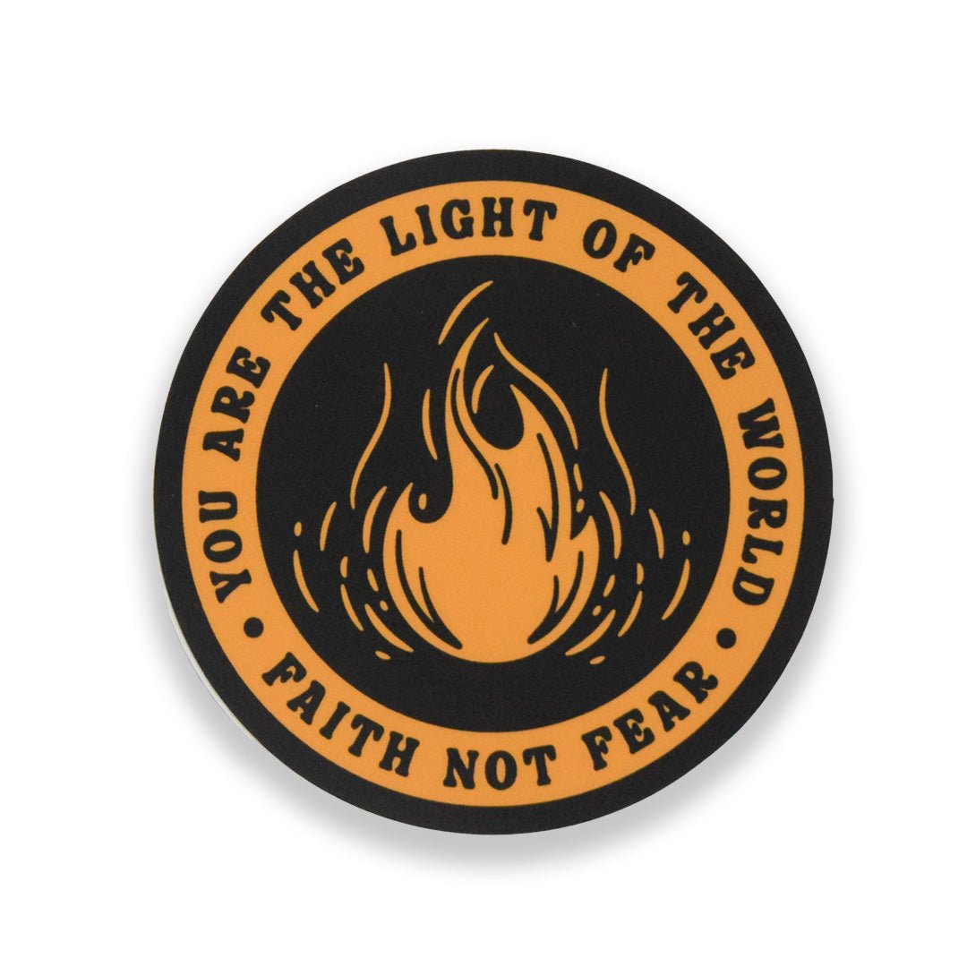 Light of the World Sticker - Faith Not Fear Apparel Co