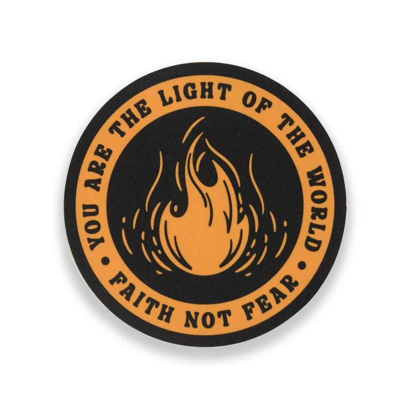 Light of the World Sticker - Faith Not Fear Apparel Co