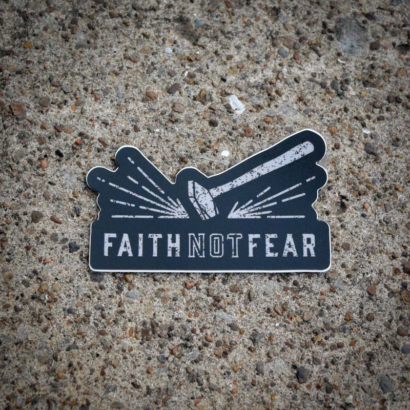 Iron Sharpens Iron Sticker - Faith Not Fear Apparel Co