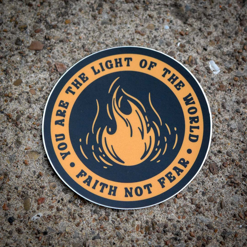 Light of the World Sticker - Faith Not Fear Apparel Co