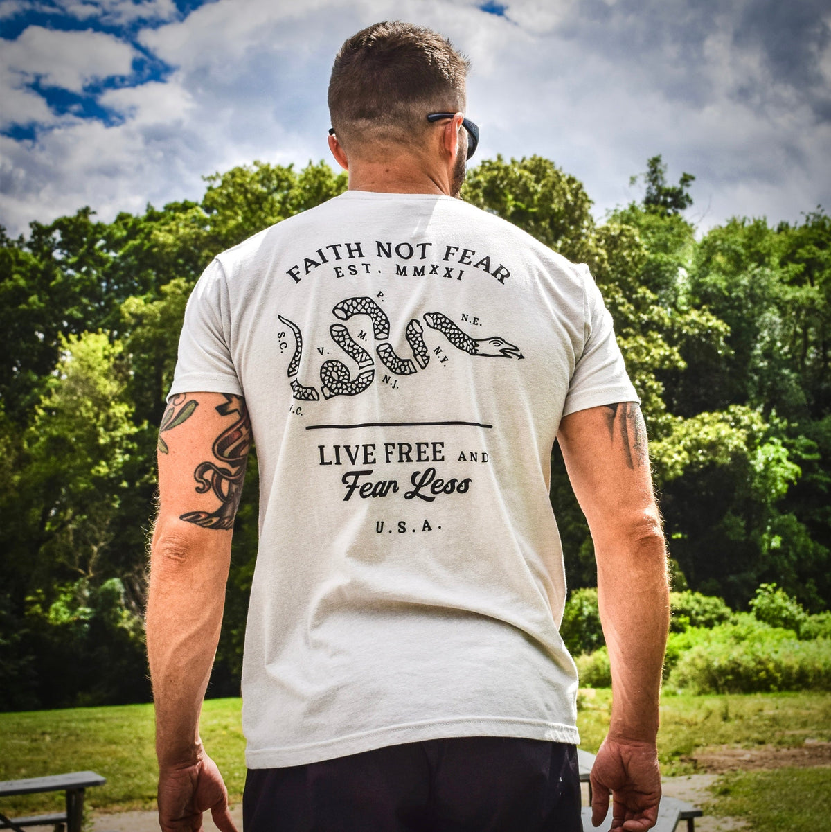 Live Free, Fear Less - Faith Not Fear Apparel Co