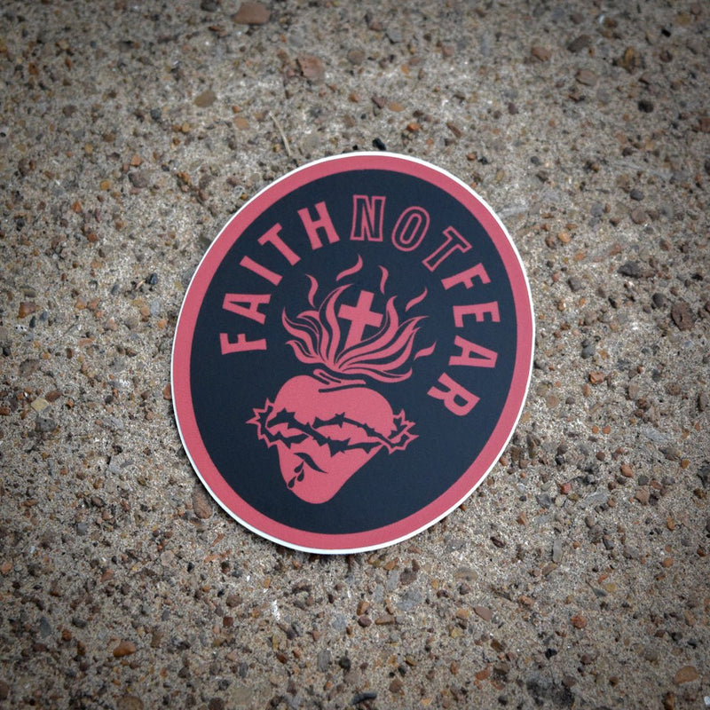 Sacred Heart Sticker - Faith Not Fear Apparel Co